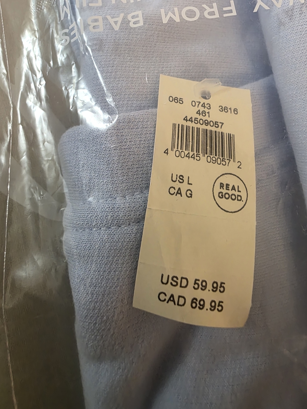 NWT - Aerie Light Blue Hoodie - Size L - Picture 4 of 4